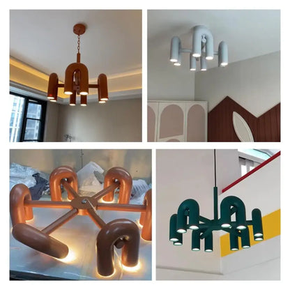 Blue U-Shape Ceiling Light chandelier by Decorbites in multi-color variants on Tampa Home & Garden Store