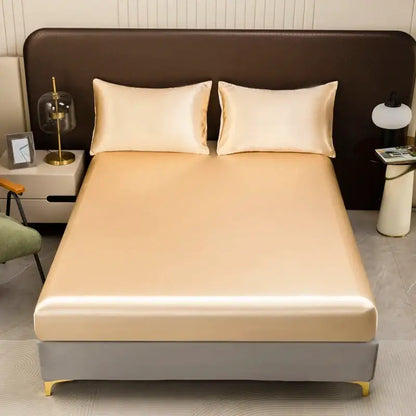 High Quality Cream Satin Bedding Set And Sheets