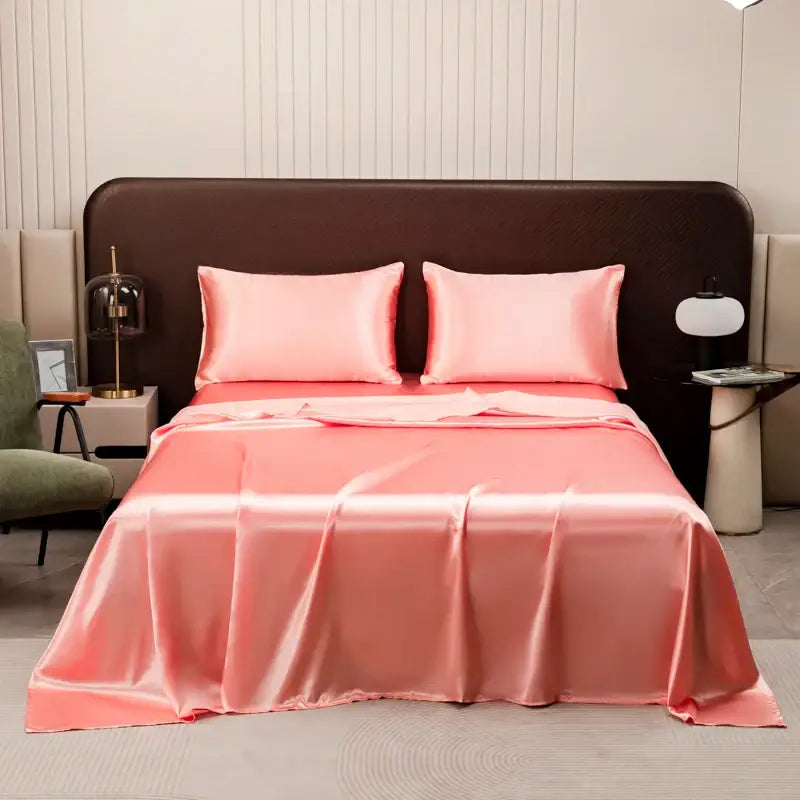 High Quality Cream Satin Bedding Set And Sheets