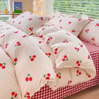 Soft Floral Satin Bedding Set and a Rose Print