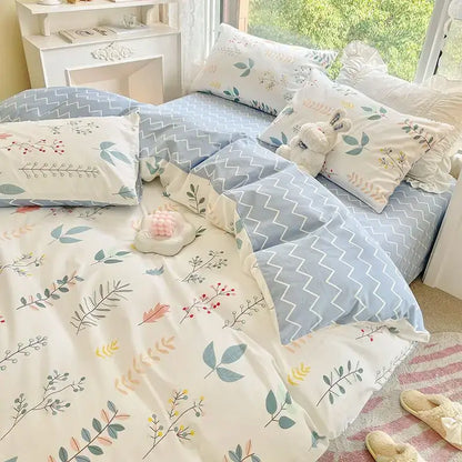 Soft Floral Satin Bedding Set and a Rose Print
