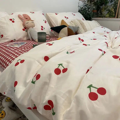 Soft Floral Satin Bedding Set and a Rose Print