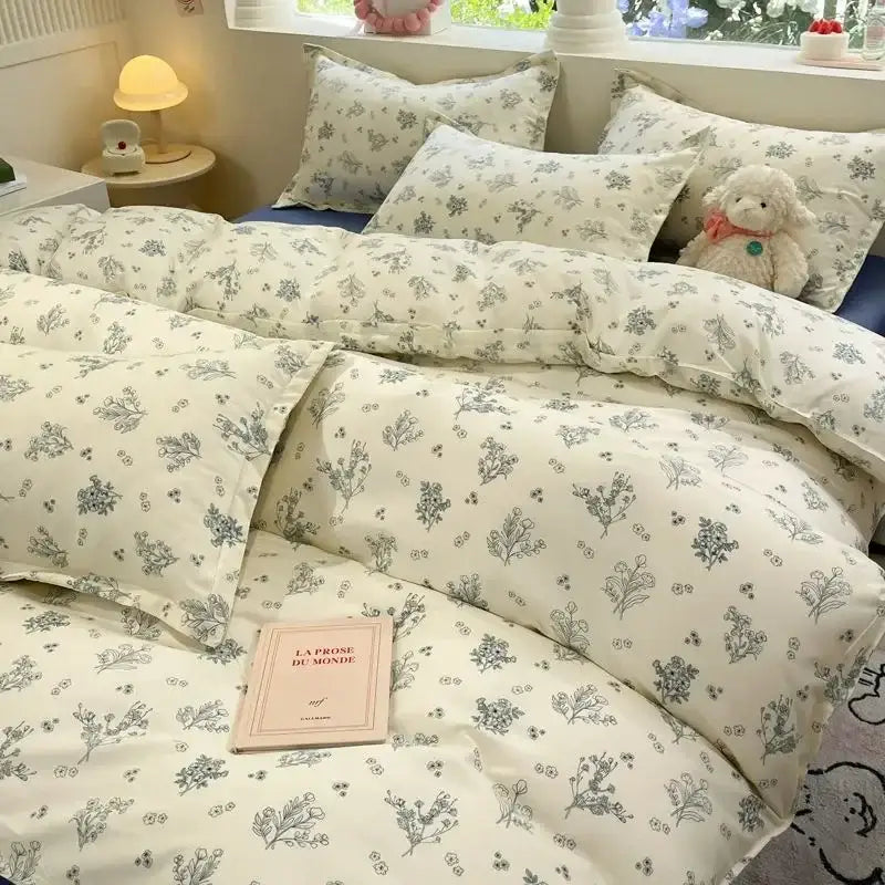 Pink Floral Duvet Cover Set and Pillowcases