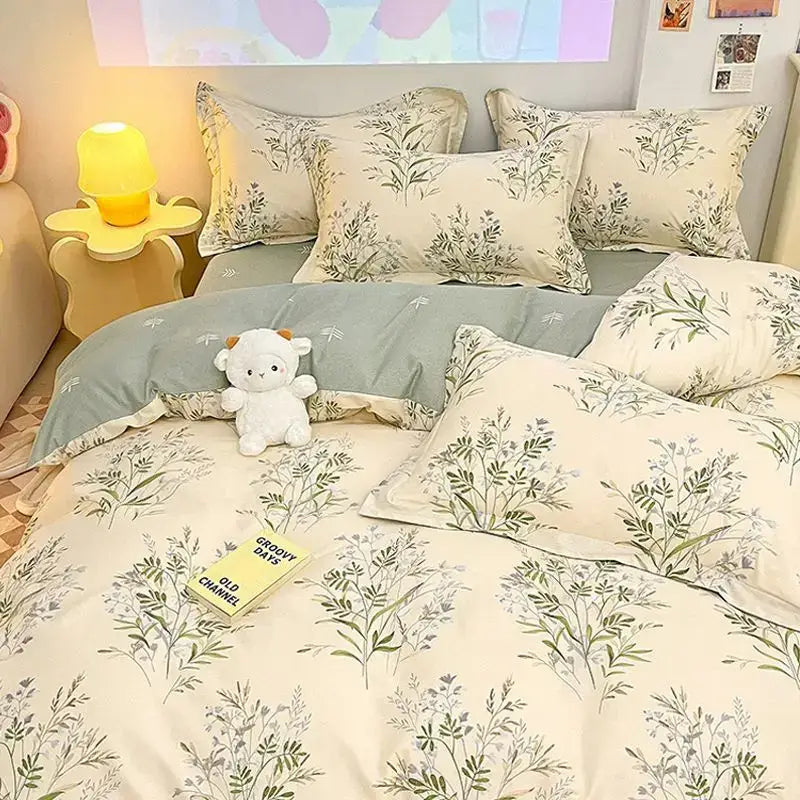 Pink Floral Duvet Cover Set and Pillowcases
