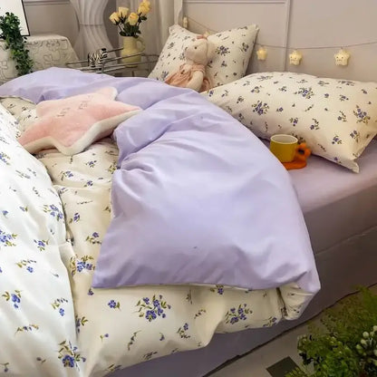 Pink Floral Duvet Cover Set and Pillowcases