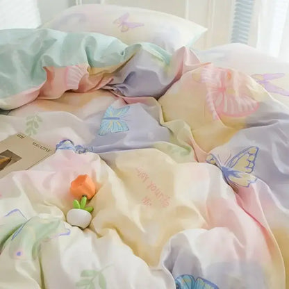 Pink Floral Duvet Cover Set and Pillowcases