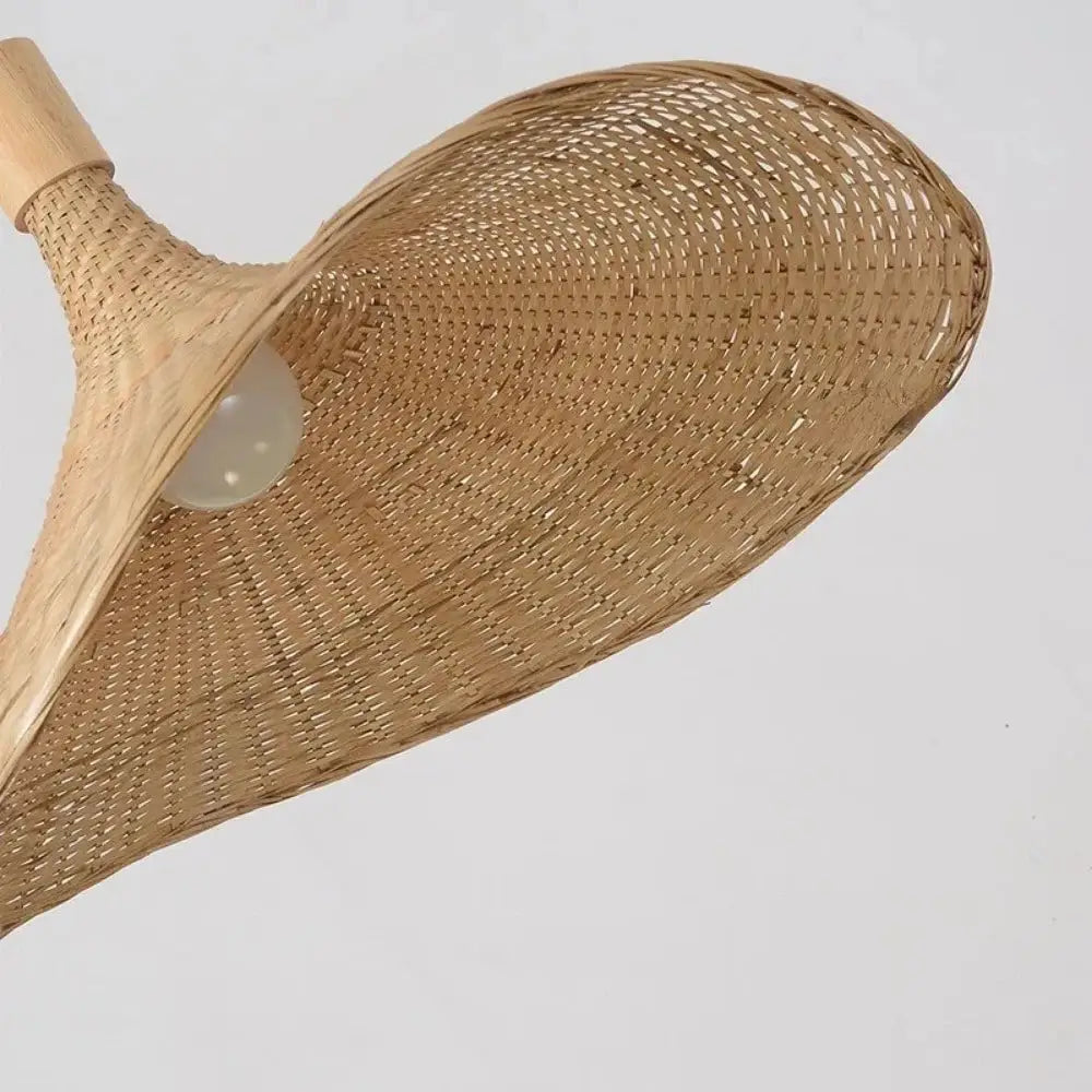 Woven golden brown rattan pendant light with dimmable bamboo shade Decorbites on Tampa Home & Garden Store