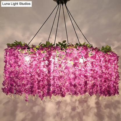 Purple floral ceiling light flush mount with cascading purple blossoms Decorbites on Tampa Home & Garden Store