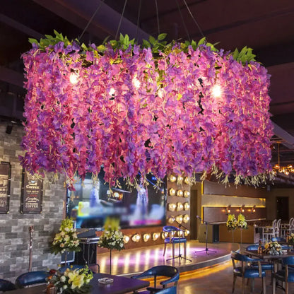 Purple floral ceiling light by Decorbites; cascading purple petals, flush-mount design on Tampa Home & Garden Store