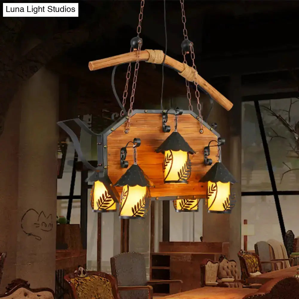Rustic Black Teapot Dining Room Light Fixture