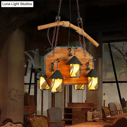 Rustic Black Teapot Dining Room Light Fixture