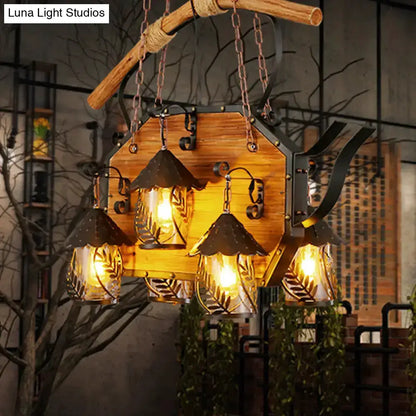 Rustic Black Teapot Dining Room Light Fixture