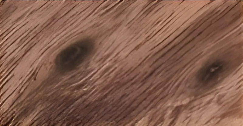 Walnut Oval Acrylic Ceiling Light close-up of walnut wood grain with knots on Tampa Home & Garden Store