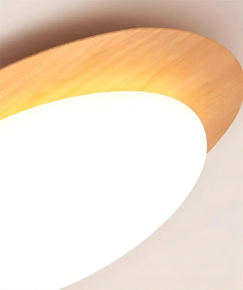 Walnut Oval Acrylic Ceiling Light flush mount by Decorbites with white diffuser on Tampa Home & Garden Store