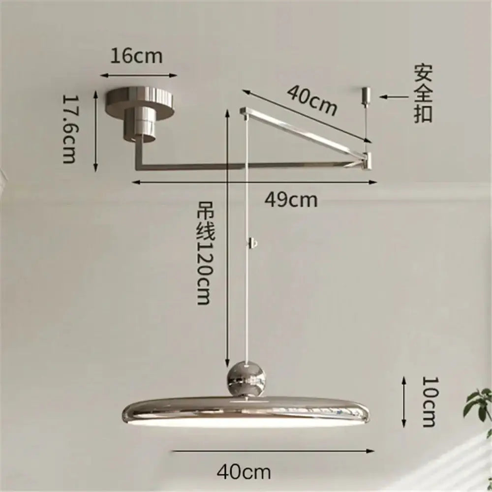 Decorbites modern red rotatable LED pendant light with adjustable kitchen arm on Tampa Home & Garden Store