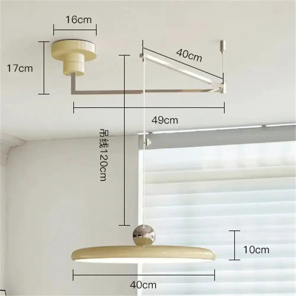 Modern red rotatable LED pendant light with adjustable kitchen arm on Tampa Home & Garden Store