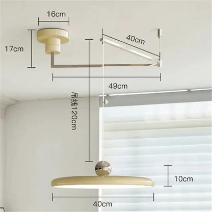 Modern red rotatable LED pendant light with adjustable kitchen arm on Tampa Home & Garden Store