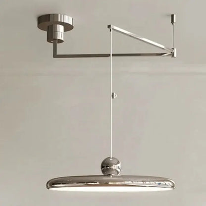 Modern red rotatable LED pendant light with adjustable kitchen arm, chrome finish on Tampa Home & Garden Store