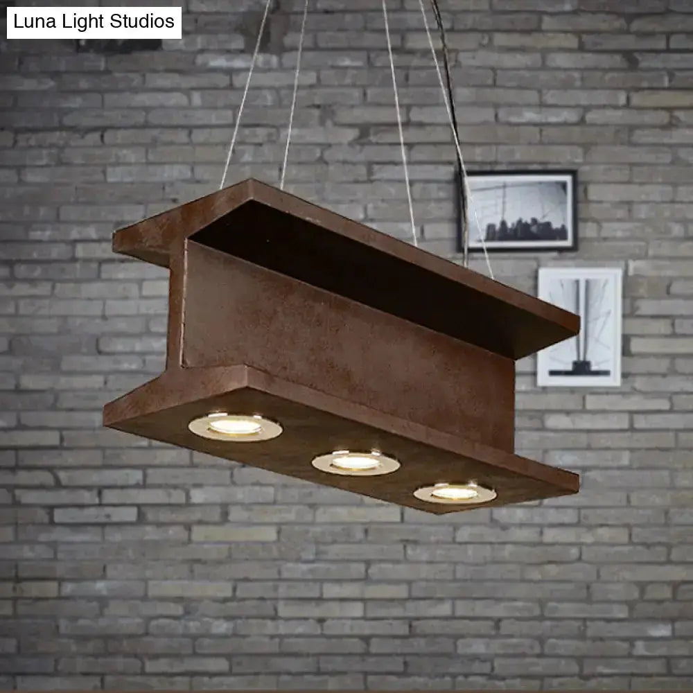 Industrial brown metal 3-bulb pendant light for kitchen island, E26/E27, Decorbites on Tampa Home & Garden Store