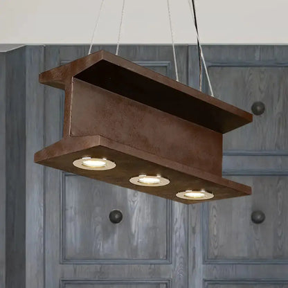 Industrial brown metal three-bulb pendant light for kitchen island E26 sockets Decorbites on Tampa Home & Garden Store