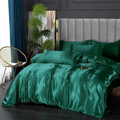 Satin Jade Bedding Set and the Soft Duvet Cover