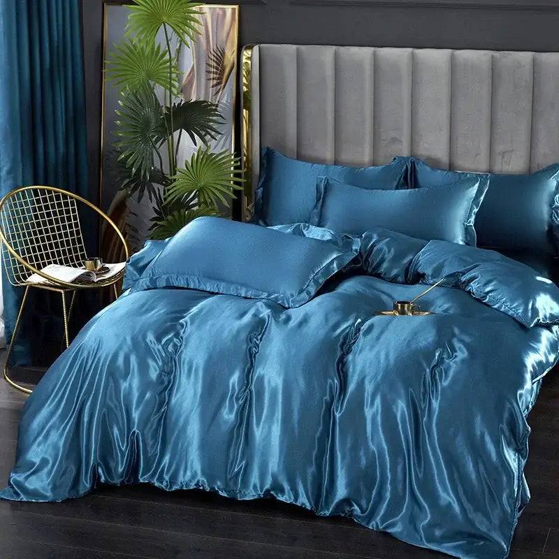Rose Gold Satin Bedding Set and Pillowcases