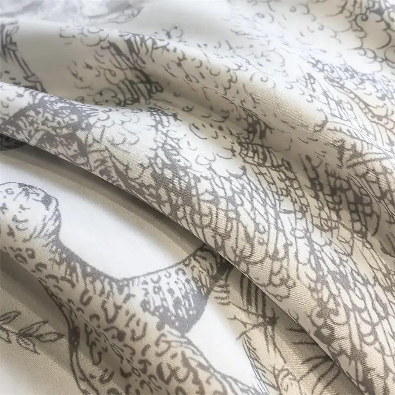 Blue Eucalyptus Duvet Cover by Decorbites in a soft botanical print fabric on Tampa Home & Garden Store