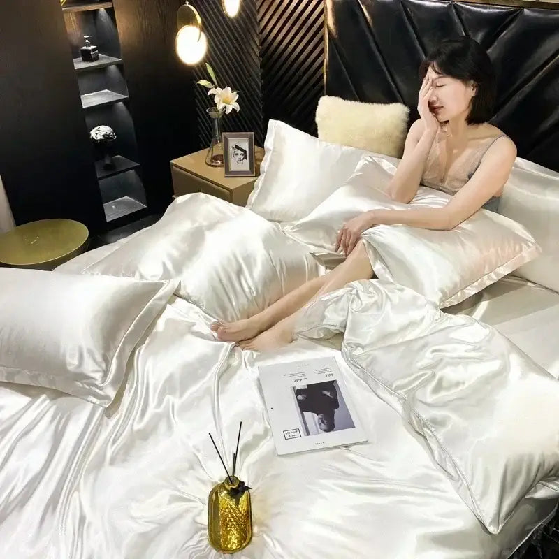 Chocolate Brown Mulberry Silk Bedding Set