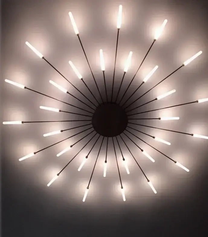 Gold Nordic LED ceiling light starburst sputnik flush mount by Decorbites on Tampa Home & Garden Store