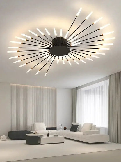 Gold Nordic LED ceiling light starburst flush mount by Decorbites Home & Garden on Tampa Home & Garden Store