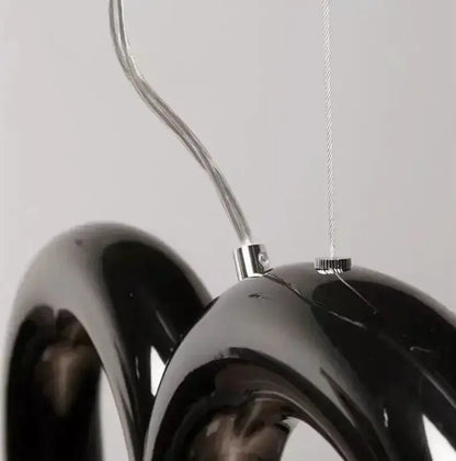 Chandelier Modern black U-shaped pendant with glossy arms Decorbites on Tampa Home & Garden Store
