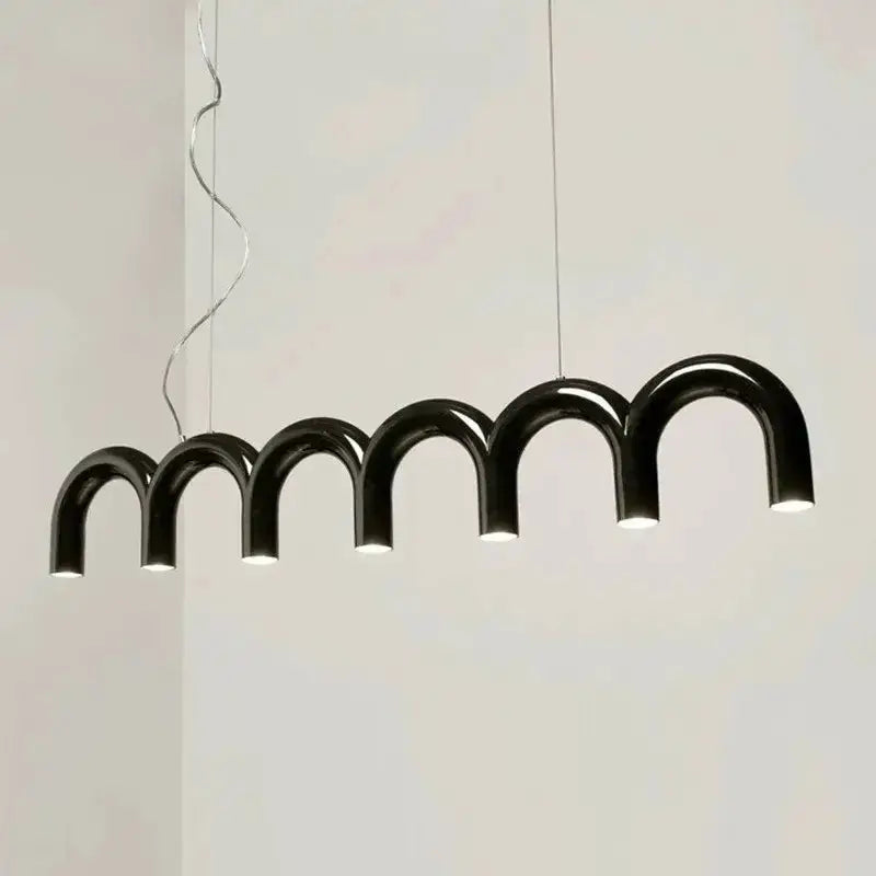 Chandelier modern black u-shaped six-arch frame Decorbites for bedroom and kitchen on Tampa Home & Garden Store