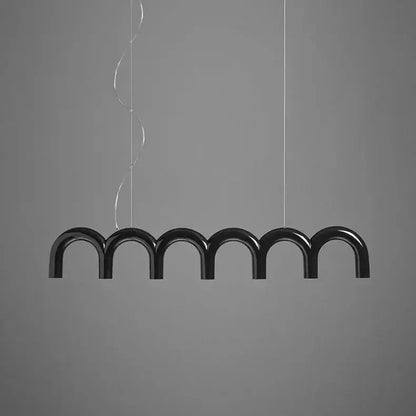 Chandelier modern black U-shaped arch design with six arches by Decorbites on Tampa Home & Garden Store