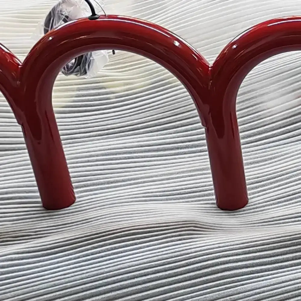 Chandelier red metal U-shaped arms for modern decor on Tampa Home & Garden Store