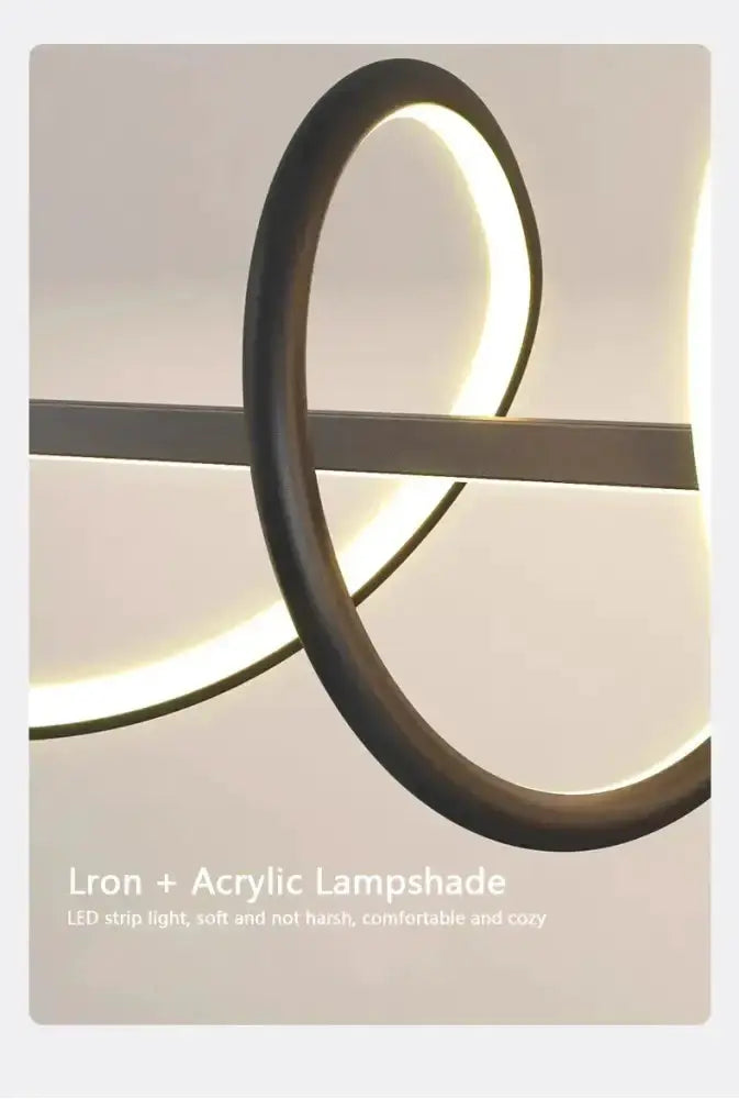 Ring pendant light Decorbites with brushed metallic finish, iron + acrylic, warm LED on Tampa Home & Garden Store