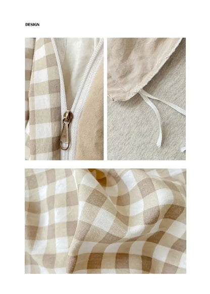 Soft Washed Beige Quilted Duvet Cover Set