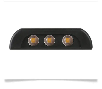 Black solar wall light with three LEDs, outdoor Decorbites wall fixture on Tampa Home & Garden Store