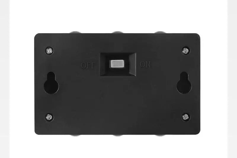 Black solar wall light back panel with ON/OFF switch and two keyhole slots Decorbites on Tampa Home & Garden Store