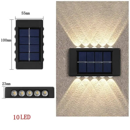 Black Solar Wall Light Decorbites outdoor lighting with 10 LEDs on Tampa Home & Garden Store