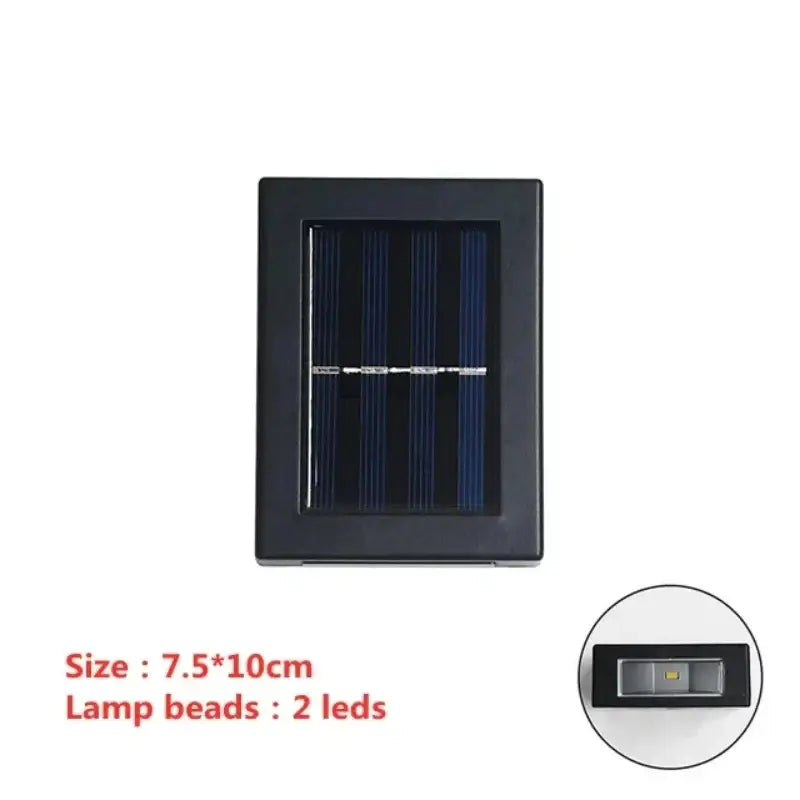 Black Solar Wall Light Decorbites outdoor wall light with black frame solar panel and 2 LEDs on Tampa Home & Garden Store