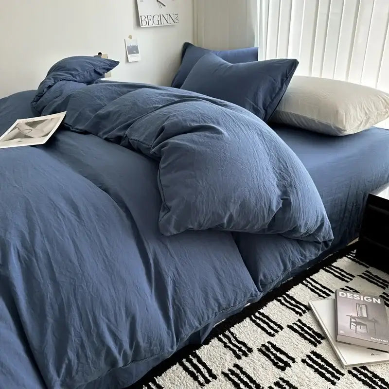 Decorbites gray quilted cotton duvet cover bedding set on Tampa Home & Garden Store