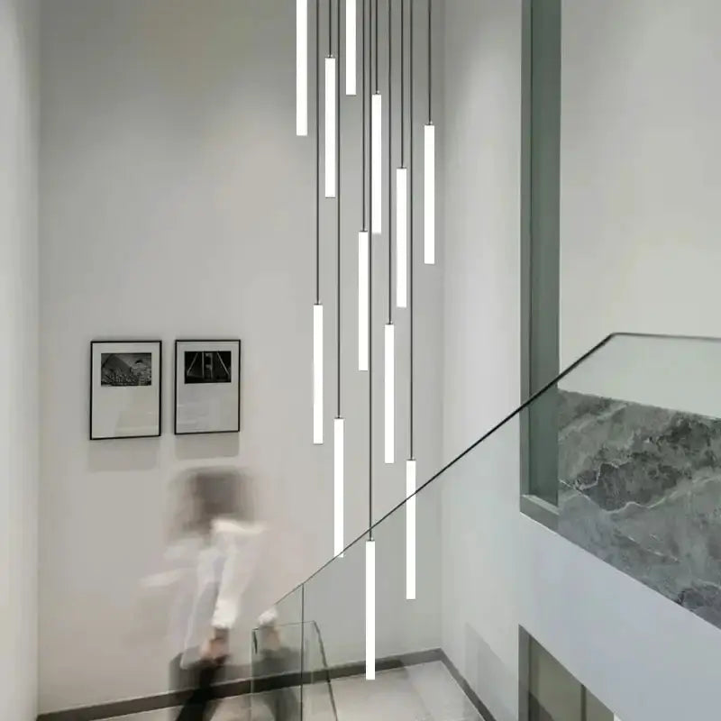 Chandelier Decorbites modern black LED pendant light with slim vertical bars on Tampa Home & Garden Store