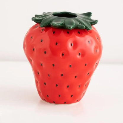 Strawberry Shaped Ceramic Planter Pot