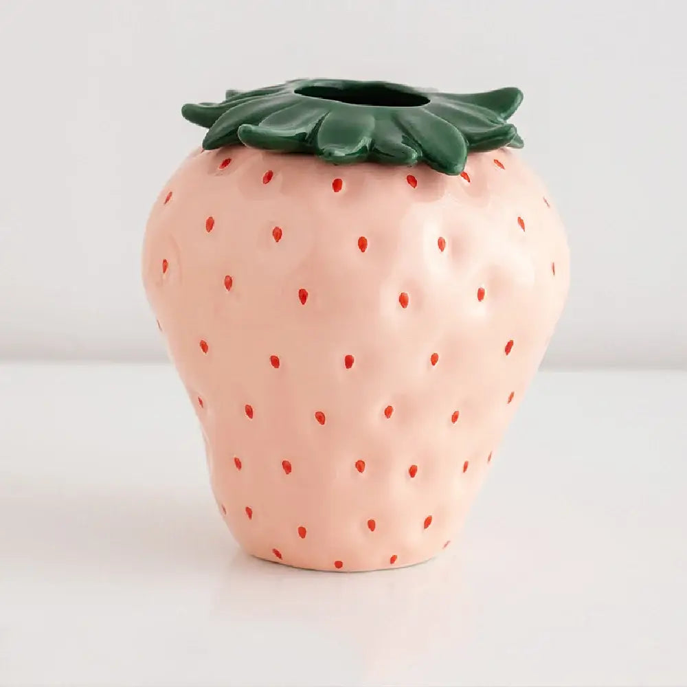 Strawberry Shaped Ceramic Planter Pot