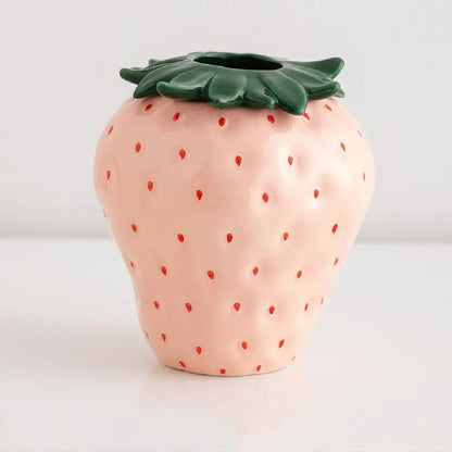 Strawberry Shaped Ceramic Planter Pot