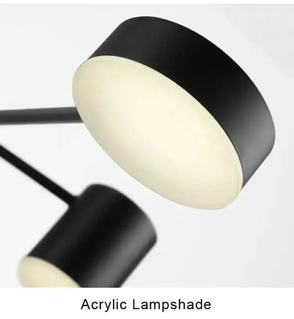 Decorbites modern black metal chandelier with acrylic lampshades for living room on Tampa Home & Garden Store