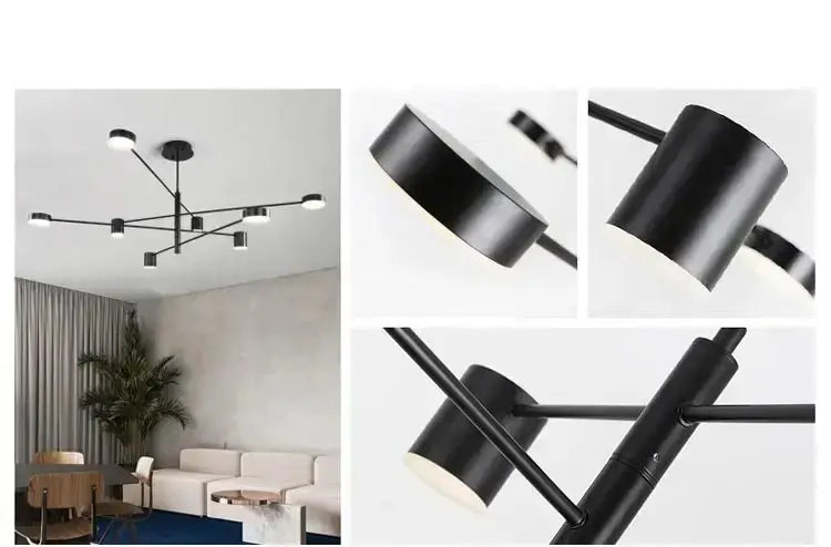 Chandelier Decorbites modern black metal LED chandelier for living room on Tampa Home & Garden Store