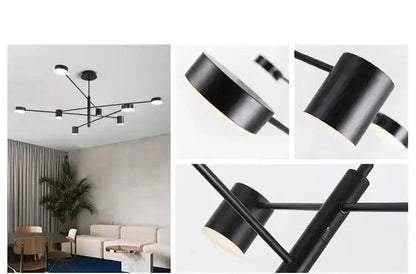 Chandelier Decorbites modern black metal LED chandelier for living room on Tampa Home & Garden Store