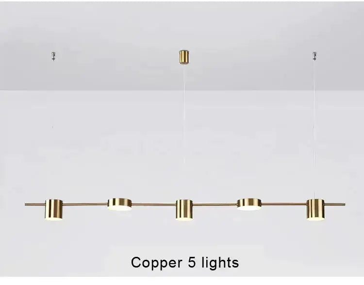 Chandelier copper 5-light linear pendant ceiling light by Decorbites on Tampa Home & Garden Store