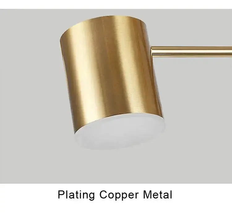 Chandelier LED copper plated metal with gold shade for living room on Tampa Home & Garden Store